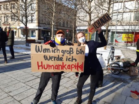 Demonstration gegen das neue Hochschulgesetz